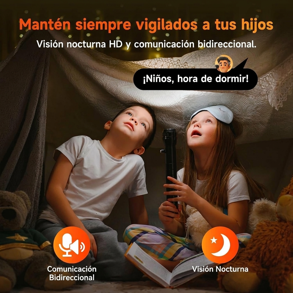 Cámara de seguridad inteligente 3 MP 2K, monitor para bebés y cámara para mascotas, visión nocturna a color, detección de movimiento, instalación fácil, almacenamiento en la nube o tarjeta SD. - Image 3