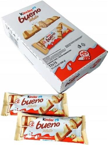 Kinder Bueno млечен шоколад с лешников крем 30 x 43 г, Kinder Bueno White, кутия с 30 броя, шоколадови барчета. - Bild 2