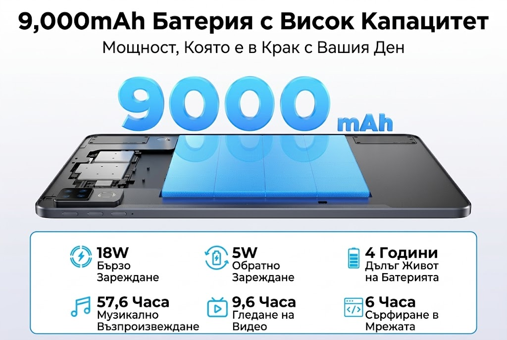 【Най-нова версия Android 16】DOOGEE U12 VIP таблет с Android 16, 12-инчов таблет, 24 GB RAM + 128 GB / до 2 TB, Gemini AI, таблет с клавиатура и стилус, 9000 mAh / 18 W, 13 MP + 8 MP, детски таблет с осемядрен процесор / Widevine L1 / OTG / Face ID. - Bild 2