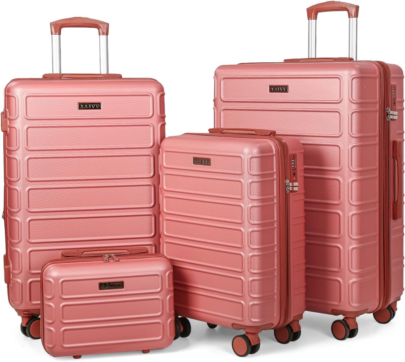 AAIVV 4 Piece Expandable Luggage Sets, ABS Travel Suitcase Set with Double Spinner Wheels, TSA Lock Hardshell Durable Traveling Bag Luggage Sets (13/20/26/28in) Gift for Back to School - Bild 2