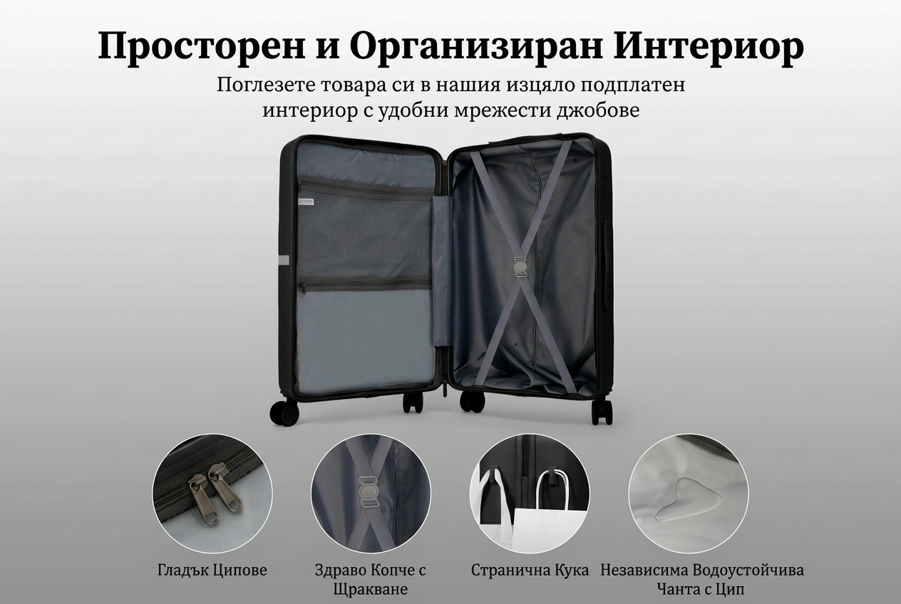AAIVV комплект от 4 разширяеми куфара, комплект пътни куфари от ABS с двойни въртящи се колела, TSA заключване, твърда и издръжлива обвивка, комплект пътнически куфари (13/20/26/28 инча), подарък за обратно на училище. - Bild 3