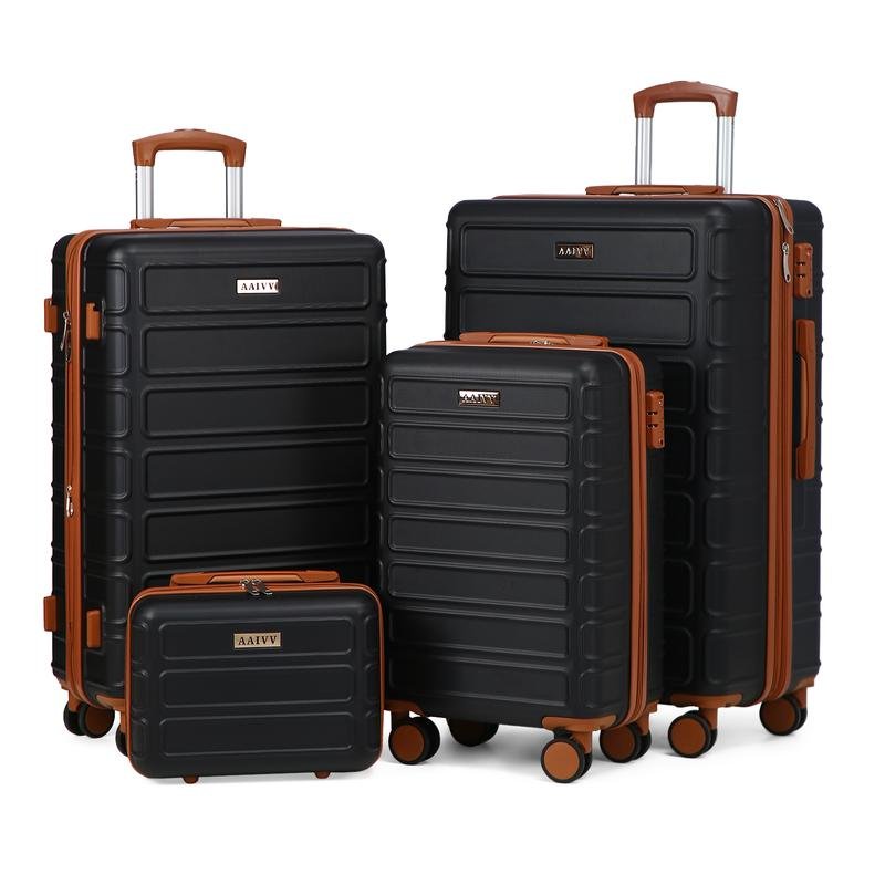 AAIVV 4 Piece Expandable Luggage Sets, ABS Travel Suitcase Set with Double Spinner Wheels, TSA Lock Hardshell Durable Traveling Bag Luggage Sets (13/20/26/28in) Gift for Back to School - Bild 4