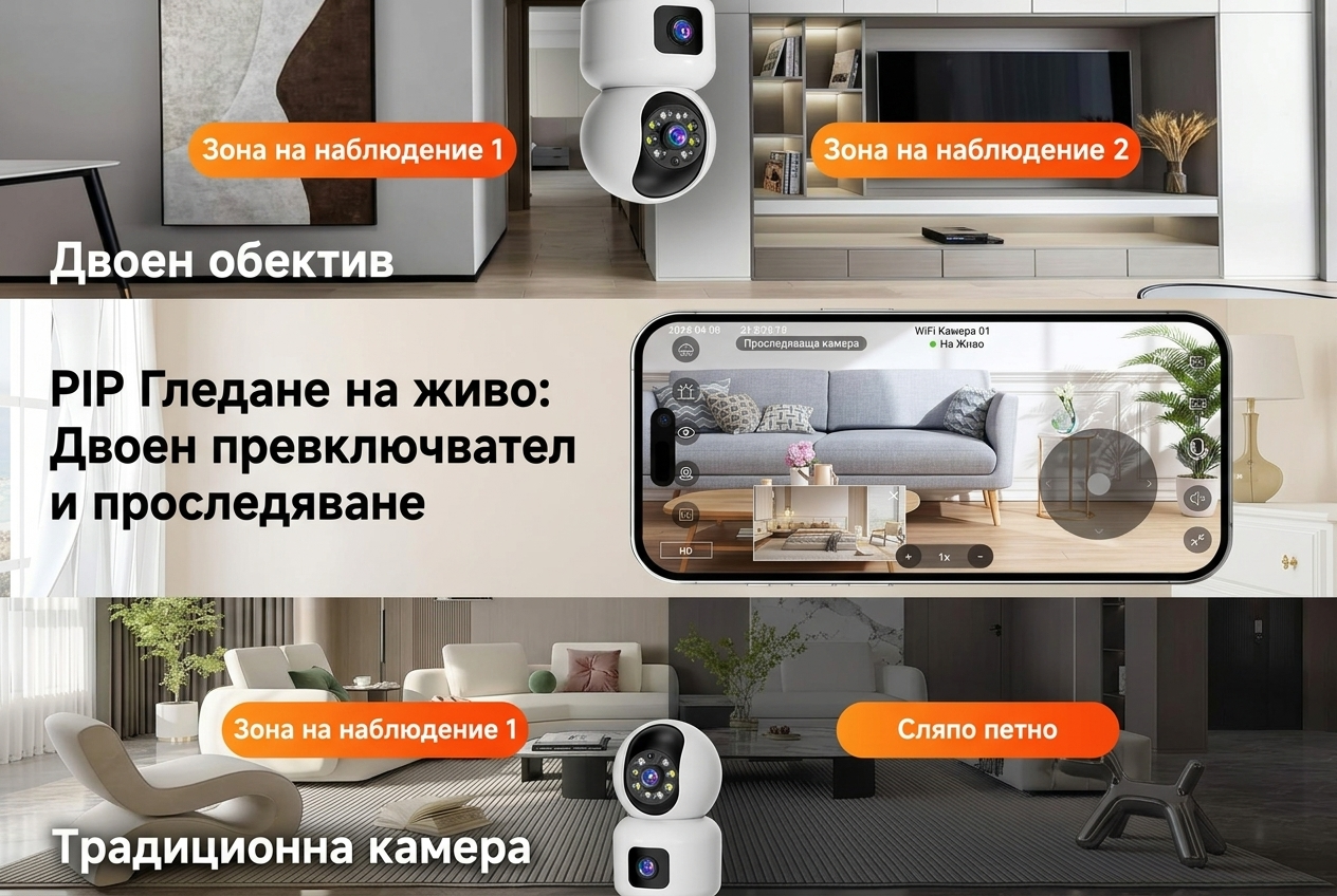 3 MP 2K смарт охранителна камера, бебефон и камера за домашни любимци, цветно нощно виждане, засичане на движение, лесен монтаж, съхранение в облак / SD карта. - Bild 4